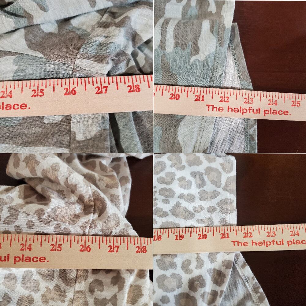 Belle Kim Gravel Lot of 2 Open Waterfall Cardigans Size XL Camo Animal Leopard - Picture 13 of 13